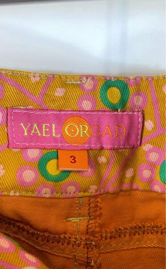 NWT Yael Orgad Womens Orange Flat Front Straight Leg Snow Pants Size 3 image number 3