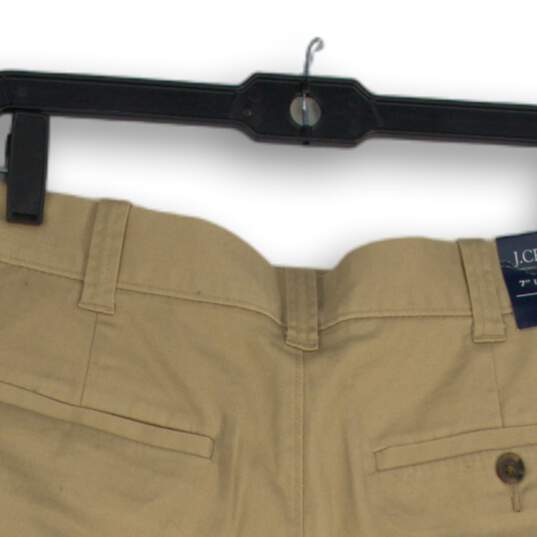 NWT J. Crew Womens Khaki Beige Flat Front Slash Pockets Chino Shorts Size 29 image number 4