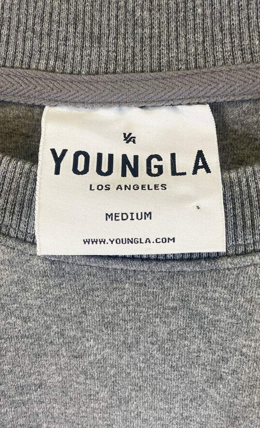 Youngla Womens Gray Long Sleeve Crew Neck Pullover Sweatshirt Size Medium image number 3