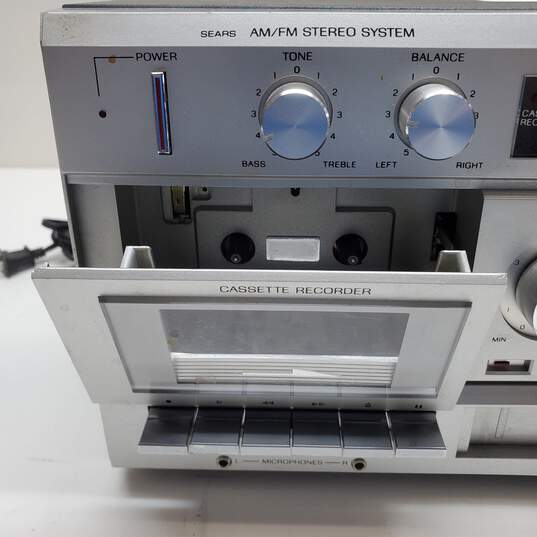 Vintage Sears Compact Stereo AM/FM Radio Cassette Player/Recorder 8-Track Record image number 2