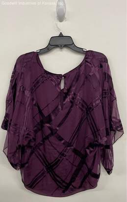White House Black Market Purple Blouse NWT - Size L alternative image