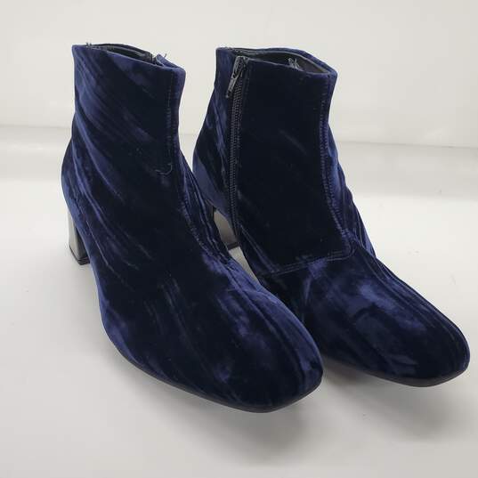 Buy the Gabor Blue Velvet Ankle Boots Women's Size | GoodwillFinds