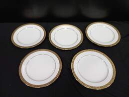 Royal Gallery Gold Buffet Set of 5 Salad Plates
