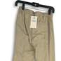 NWT Theory Womens Tan Flat Front Wide Leg Zipper Pocket Ankle Pants Size 00 image number 4