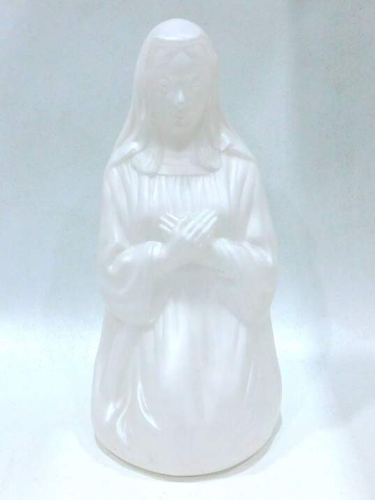 Vintage Working General Foam Lighted Blow Mold Nativity Mary Joseph Baby Jesus image number 6