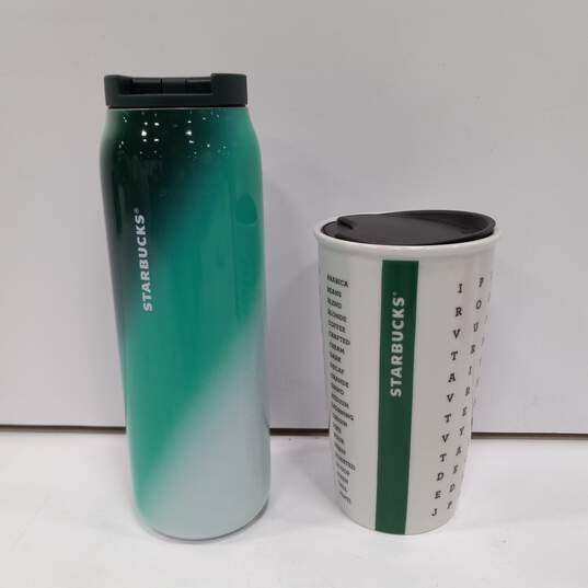 Bundle of 4 Assorted Starbucks Travel Tumblers with Straw image number 6