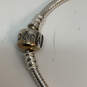 Designer Pandora 925 ALE Sterling Silver Chain Rhinestone Charm Bracelet image number 4