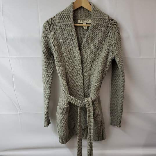 Wool Knit Front Snap Cardigan Sweater Women's M image number 1