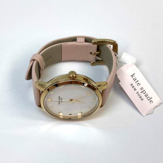 NWT Designer Kate Spade New York Leather Strap Analog Dial Quartz Wristwatch image number 2