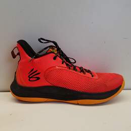 Under Armour Curry 3Z6 Bolt Red Black Athletic Shoes Men's Size 12