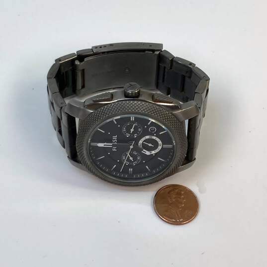 Designer Fossil FS-4662 Chronograph Smoke Stainless Steel Quartz Wristwatch image number 3