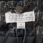 Joseph A. Black & Silver Tweed Houndstooth Zip-Up Jacket Sz 6 image number 3