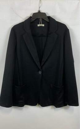NWT Max Studio Womens Black Long Sleeve One Button Blazer Jacket Size Large