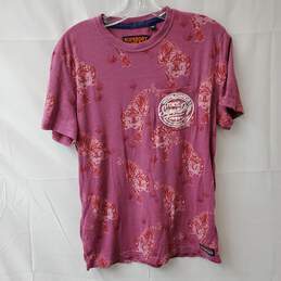 Superdry Tokyo Surf Co Tiger Print Pink T-Shirt Size M