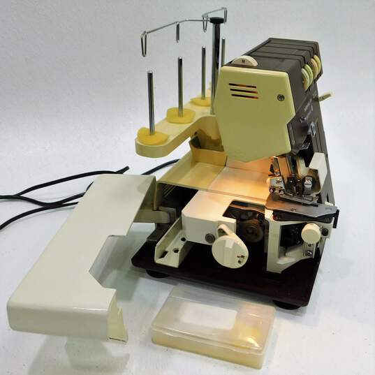 Vintage Hobbylock 794 Electric Sewing Machine Serger w/ Travel Case image number 3