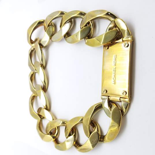 Buy the Michael Kors Chunky Chain & Bar Necklace  | GoodwillFinds