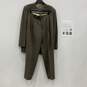 Oscar De La Renta Mens Gray Brown Blazer And Pants 2Pcs Suit Set Size 42L w/ COA image number 1