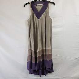 Viviana Uchitel Grey Color Block Dress Sz 2