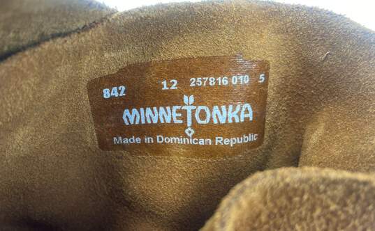 Minnetonka Men's Brown Suede Two Button Soft Sole Moccasin Boots Sz. 12 image number 6
