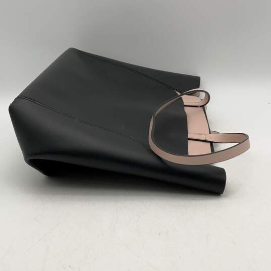 Kate Spade Womens Pink Black Inner Zipper Pocket Double Handle Tote Bag image number 6