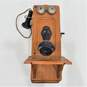 Antique Kellogg Oak Wood Hand Crank Wall Telephone Patd. 1905 w/ Internals image number 1