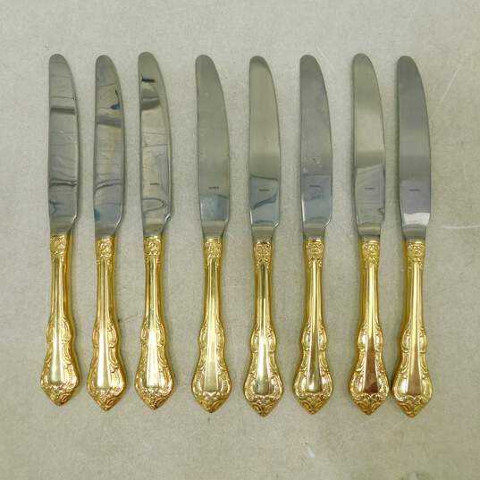 Supreme Cutlery By Towle King Arthur 45 Piece Gold Plated Flatware Set image number 5