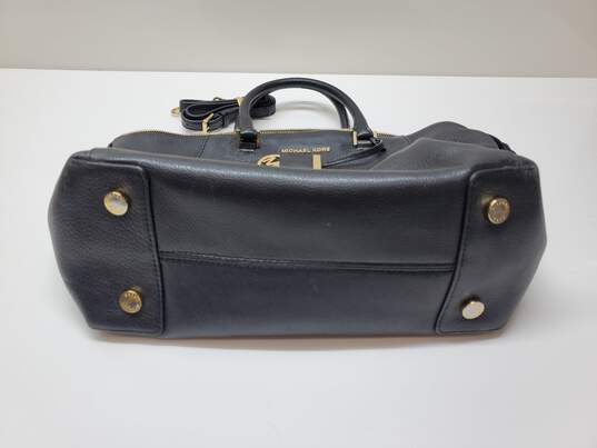 Michael Kors Riley Pebbled Leather Satchel - Black image number 3