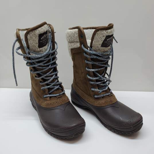 The North Face Shellista II Mid Snow Boot Brown Winter Waterproof Women's size 8 image number 1