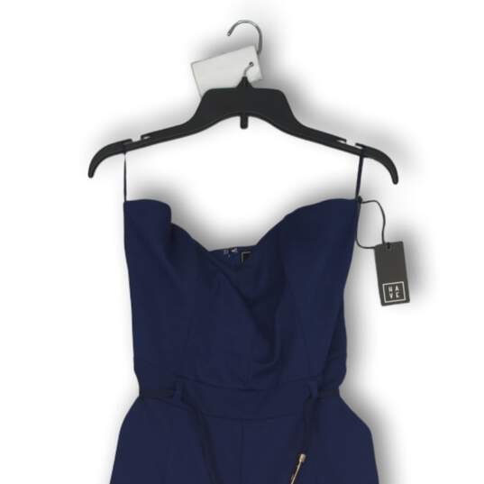 NWT Have Womens One-Piece Jumpsuit Strapless Back Zip Blue Size X-Large image number 3