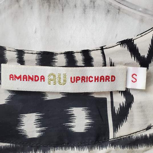 Amanda Uprichard Black & White Print Oversized T-Shirt Size S image number 3