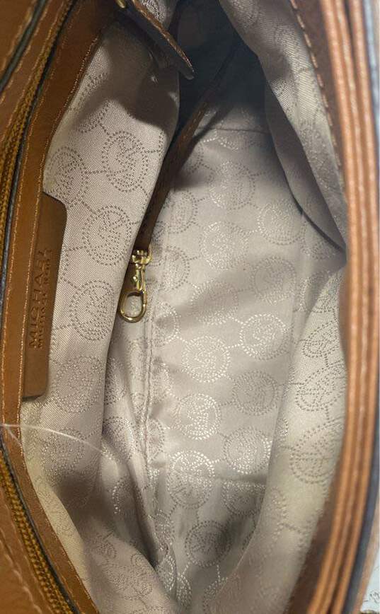 Michael Kors Pebble Leather Bedford Crossbody Bag Tan image number 5