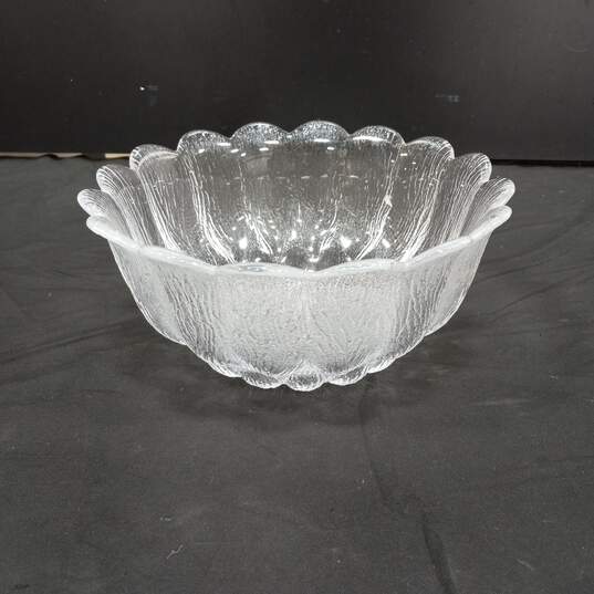 Vintage Glass Serving Bowl image number 1