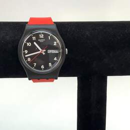 Designer Swatch Adjustable Strap Water-Resistant Round Quartz Analog Wristwatch