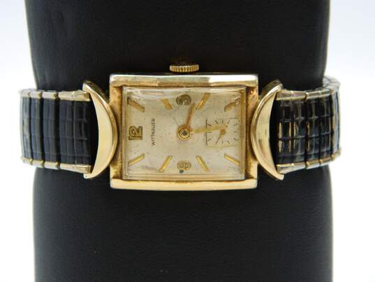 Vintage Wittnauer 10K Gold Filled 17 Jewels Swiss Watch 46.8g image number 1