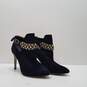 Badgley Mischka  Black Gold Suede Ankle Booties Women's Size 8M image number 3