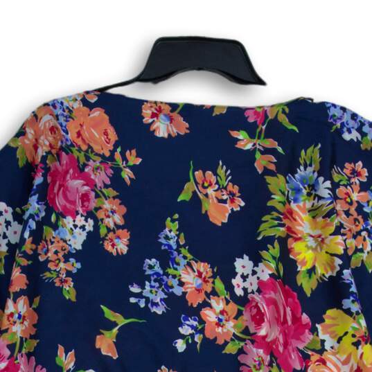 NWT Chaps Womens Multicolor Floral 3/4 Sleeve Pullover Blouse Top Size 1X image number 4