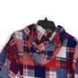 The Vermont Flannel Co. Womens Multicolor Long Sleeve Henley Hoodie Size S image number 4