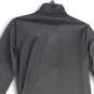 NWT Womens Black Long Sleeve 1/4 Zip Mock Neck Ruffle Hem Shift Dress Sz L image number 4