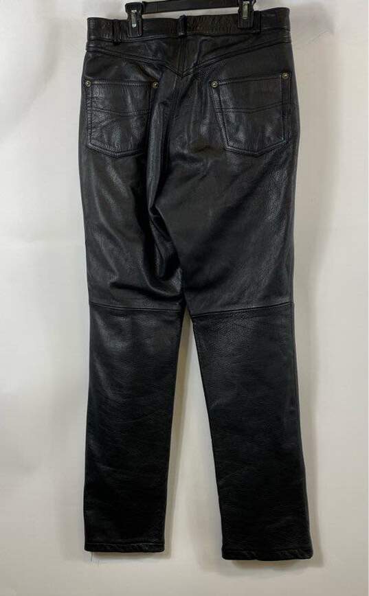Wilsons Unisex Adults Black Leather 5 Pocket Design Motorcycle Pants Size 32 image number 2