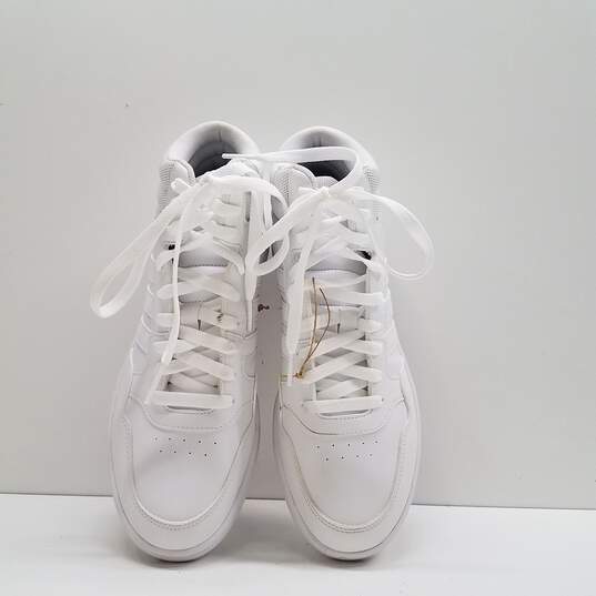 Adidas Hoops 3.0 Mid Triple White Athletic Shoes Women's Size 10 image number 6