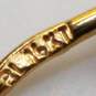 14K Yellow Gold Textured Hoop Earrings - 1.54g image number 5