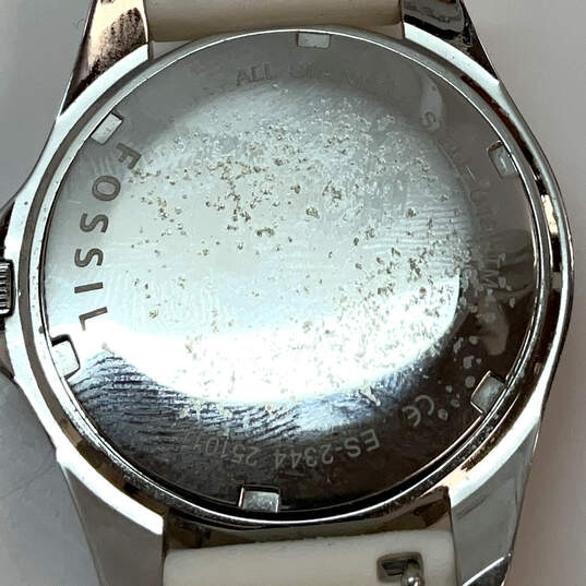 Designer Fossil ES-2344 Silver-Tone Chronograph Dial Analog Wristwatch image number 5