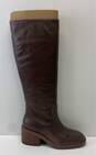 Vince Camuto Selpisa Brown Leather Riding Boots Size 7 M image number 1