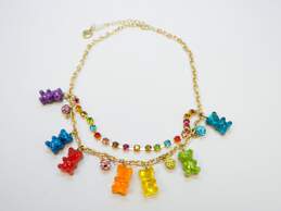 Betsey Johnson Multicolor Gummy Bear Charm Statement Necklace alternative image