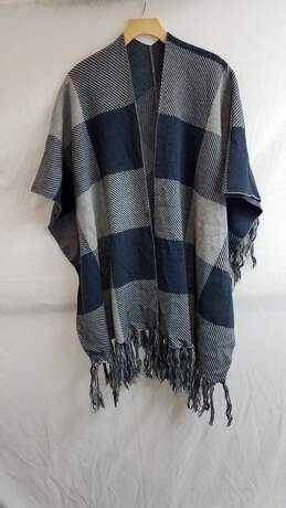 Pendleton Blue Plaid  Shawl Wool Blend - One Size