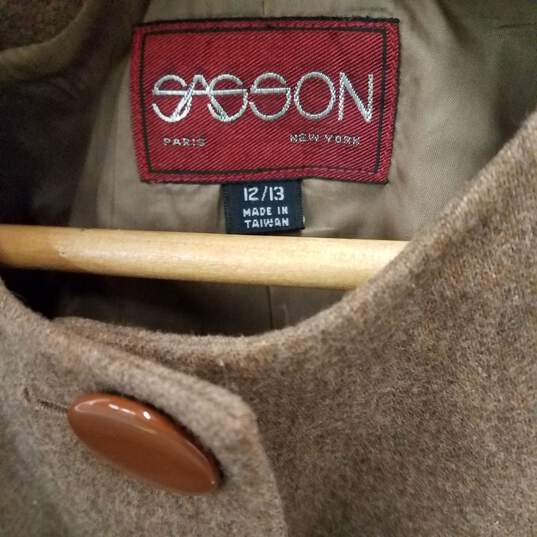 Sasson Vintage Brown Blazer Size 12/ 13 image number 3