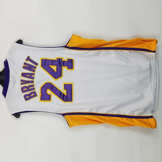 Lakers BRYANT #24 White Kids NBA Jersey