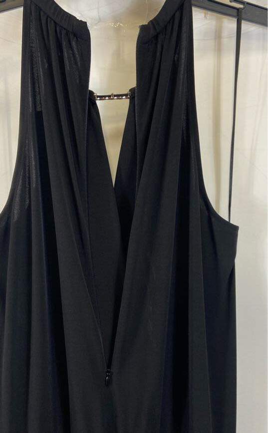 Michael Kors Womens Black Halter Neck Sleeveless Back Zip Maxi Dress Size Medium image number 5