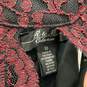 NWT R & M Collection Womens Red Black Lace Sleeveless Back Zip Maxi Dress Sz 10 image number 4