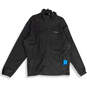 NWT Mens Gray Mock Neck Long Sleeve Full-Zip Fleece Jacket Size XXL image number 1
